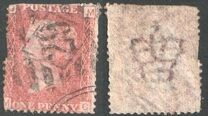 [Queen Victoria - Colored Control Letters in Corners, tipas I]