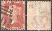 [Queen Victoria - Colored Control Letters in Corners, tipas I]