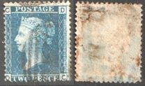 [Queen Victoria - Colored Control Letters in Corners, tipas J]
