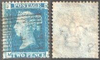 [Queen Victoria - Colored Control Letters in Corners, tipas J]