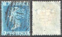 [Queen Victoria - Colored Control Letters in Corners, tipas J]