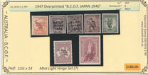 [Australian Postage Stamps Overprinted "B.C.O.F. JAPAN 1946" - British Commonwealth Occupation Force, type A]