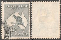 [Definitive Issues - Kangaroo and Map - Different Watermark, Typ A22]