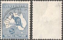 [Definitive Issues - Kangaroo and Map - Different Watermark, Typ A23]