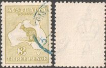 [Definitive Issues - Kangaroo and Map - Different Watermark, Typ A24]