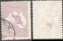 [Definitive Issues - Kangaroo and Map - Different Watermark, Typ A27]