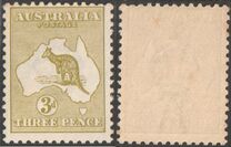 [Definitive Issues - Kangaroo and Map - Different Watermark, Typ A24]