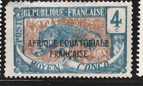 [Issues of 1907-1922 Overprinted "AFRIQUE EQUATORIALE FRANCAISE", type F2]