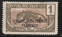 [Issues of 1907-1922 Overprinted "AFRIQUE EQUATORIALE FRANCAISE", type F]