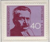 [The 100th Anniversary of the Birth of Otto Wels, Social Democrat, Typ UY]