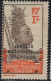 [Issues of 1911-22 in New Colors - Inscription "AFRIQUE EQUATORIALE FRANCAISE" - Warrior, タイプ P]