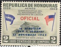 [Airmail - Presidential Investiture of General Lopez - Previous Issues Overprinted "Toma de Posesion General Oswaldo Lopez A. Junio 6, 1965", type FT3]