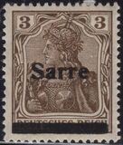 [German Empire Stamps Overprinted "SARRE", 類型 A2]