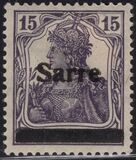 [German Empire Stamps Overprinted "SARRE", 類型 A6]