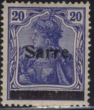 [German Empire Stamps Overprinted "SARRE", 類型 A7]