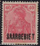 [German Empire Postage Stamps Overprinted "SAARGEBIET", ประเภท F5]