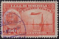 [Airmail - La Guaira, National Pantheon and Oil Wells, type HZ10]