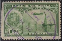 [Airmail - La Guaira, National Pantheon and Oil Wells, type HZ7]