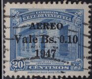 [Airmail - Issues of 1940 Overprinted "AEREO Vale Bs., New Value, and 1947" and Surcharged, ประเภท LO2]