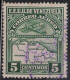 [Airmail - Airplane and Map, type JO]