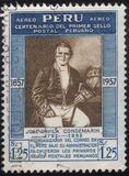 [Airmail - The 100th Anniversary of First Peruvian Postage Stamp, тип LT]