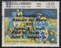 [Airmail - Safe Return of "Apollo 13" - Overprinted "Admiracion al Rescate del Apolo XIII, James A. Lovell, Fred W. Haise Jr., John L. Swigert Jr.", type IJ2]