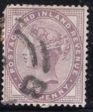 [Regina Vittoria  - Iscrizione "POSTAGE AND INLAND REVENUE", Scrivi AI1]