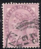 [Regina Vittoria  - Iscrizione "POSTAGE AND INLAND REVENUE", Scrivi AI1]