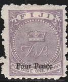 [Issues of 1879 & Not Issued Stamps Surcharged, type M2]