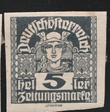 [Newspaper Stamps - Thin White Paper, type XBN2]