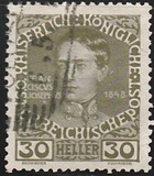 [The 60th Anniversary of the Reign of Emperor Franz Josef II. Normal Paper without Varnish Bars, type AC2]