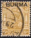 [India Postage Stamps Overprinted "BURMA", type A9]