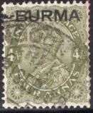 [India Postage Stamps Overprinted "BURMA", type A8]