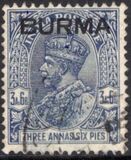 [India Postage Stamps Overprinted "BURMA", type A7]