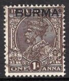 [India Postage Stamps Overprinted "BURMA", type A3]