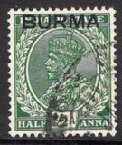 [India Postage Stamps Overprinted "BURMA", type A1]
