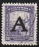 [Airmail - Previous Issues Overprinted A = "Avianca", type QJ]