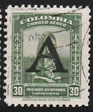 [Airmail - Previous Issues Overprinted A = "Avianca", type QK]