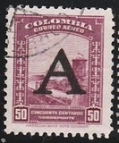 [Airmail - Previous Issues Overprinted A = "Avianca", type QM]