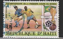 [Airmail - The 50th Anniversary of First Football World Cup in Uruguay, type SI]