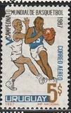 [Airmail - World Basketball Championships, Montevideo, Scrivi SY]
