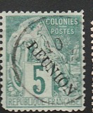 [French Colonies Postage Stamps Overprinted "REUNION", type F3]
