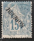 [French Colonies Postage Stamps Overprinted "REUNION", type F5]