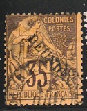 [French Colonies Postage Stamps Overprinted "REUNION", type F8]