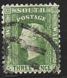 [Queen Victoria - 4 Winged "Stars" in Corners. Yellowish Paper,  Watermarked, type B12]