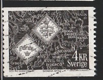 [Una barca di Waxholm e una vecchia moneta svedese - Carta: fluorescente, Scrivi KS]