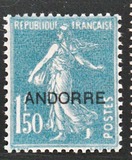 [French Postage Stamps Overprinted "ANDORRE", type B11]