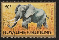 [Airmail - Burundi Animals with Golden Frame, Tip BQ1]
