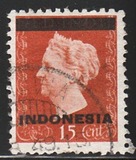 [Queen Wilhelmina - Netherlands Indies Stamps Overprinted "INDONESIA" - Bar 2,2mm High, Tip A5]