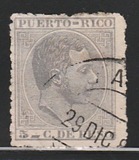 [King Alfonso XII of Spain - Inscription "PUERTO-RICO", type K10]